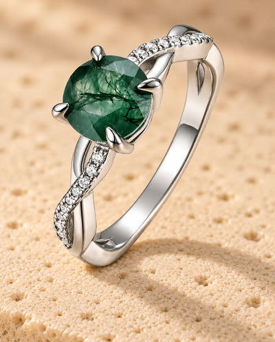 Moss Agate Rings
