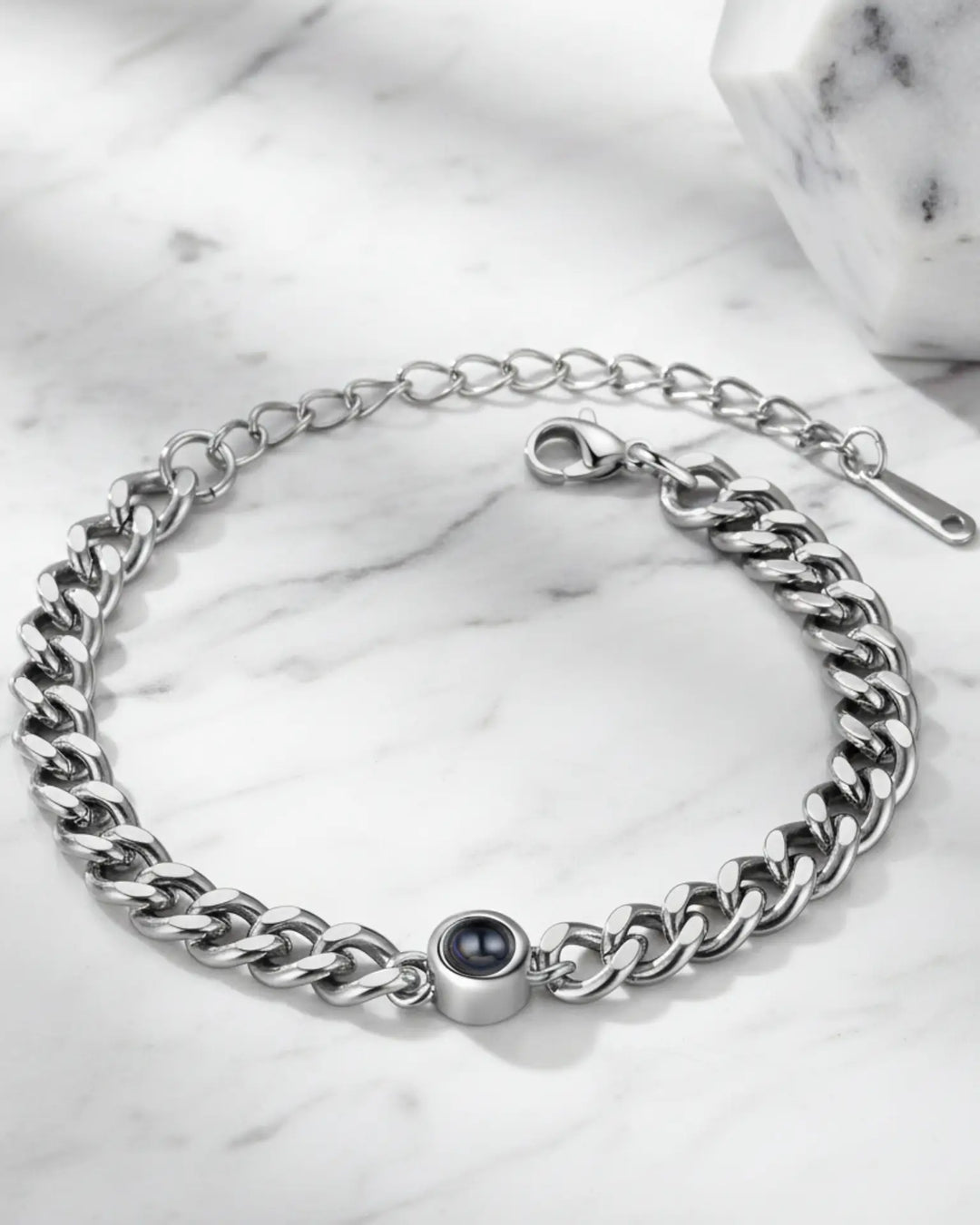 Personalised Titanium Steel Photo Projection Bracelet IfShe UK