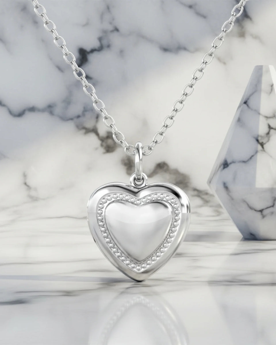 heart necklace with picture uk