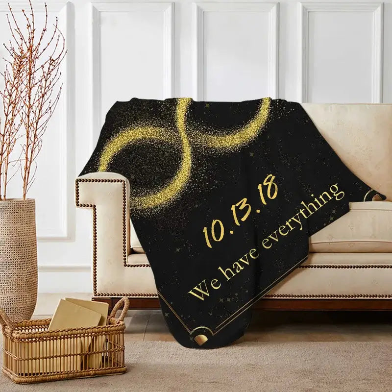 Personalised Blanket | Personalised Name Blanket | Infinity Blanket for Couple