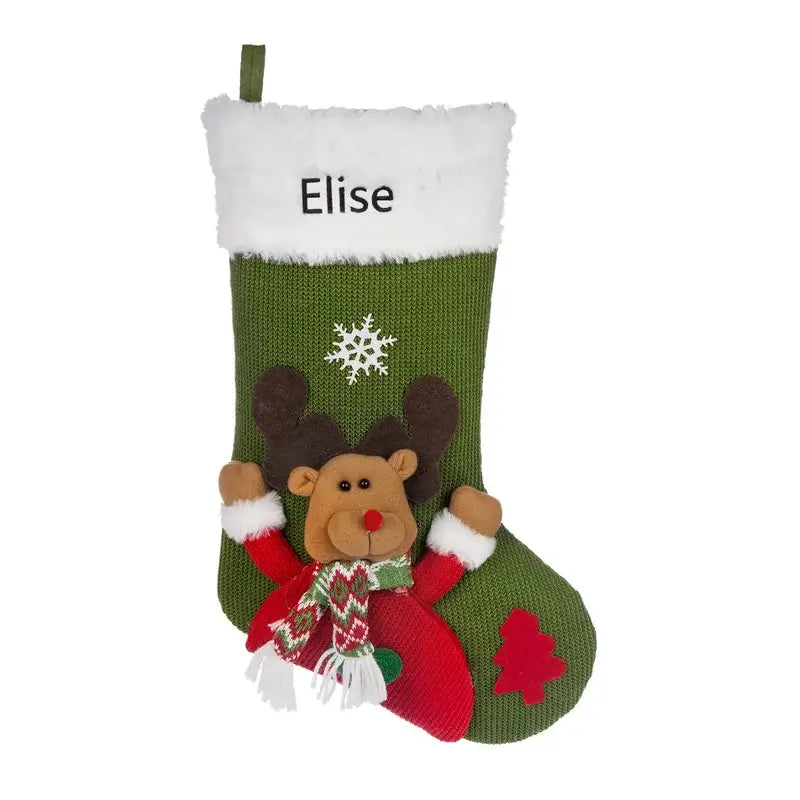 Classic Personalised Xmas Stocking Decorations Gift Bags