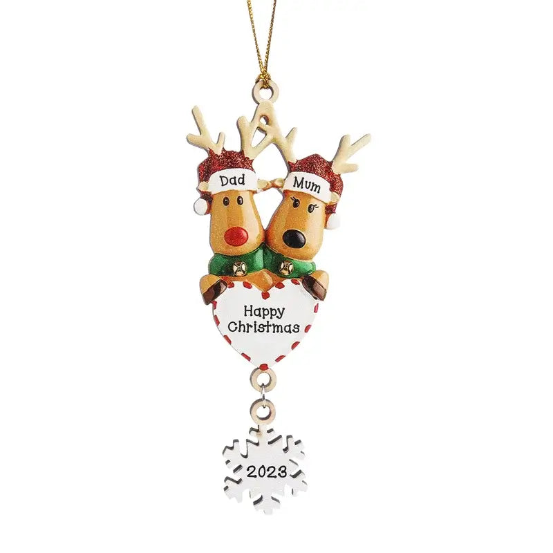 Elk Personalised Christmas Ornament with 2-6 Names