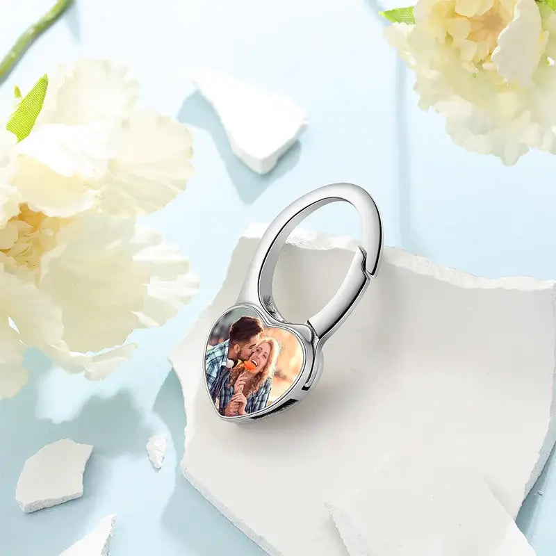 Heart Photo Personalised Keyring with Engraving