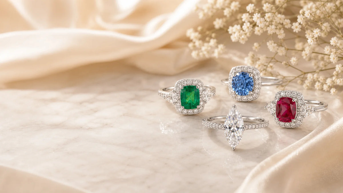 Wedding season 2026 coloured gemstone engagement rings