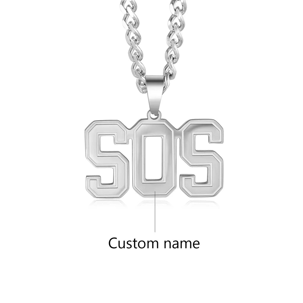 Men’s Personalised Name | Necklace with Name Stainless Steel | Custom Made Necklace with Name