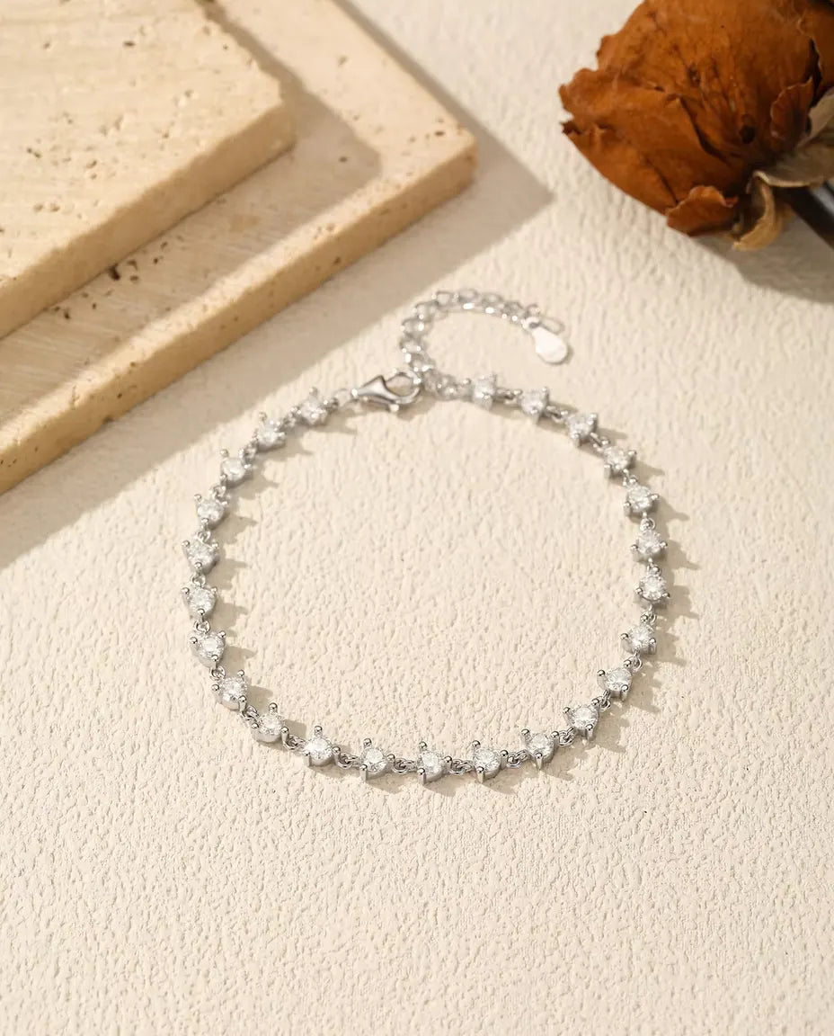 Moissanite Station Bracelet