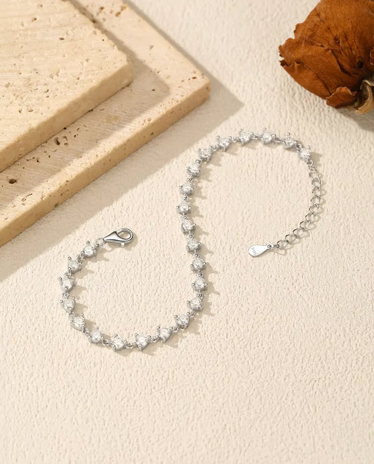 Moissanite Station Bracelet