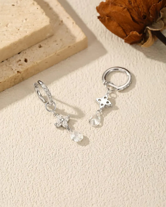 Pear Moissanite Drop Earrings