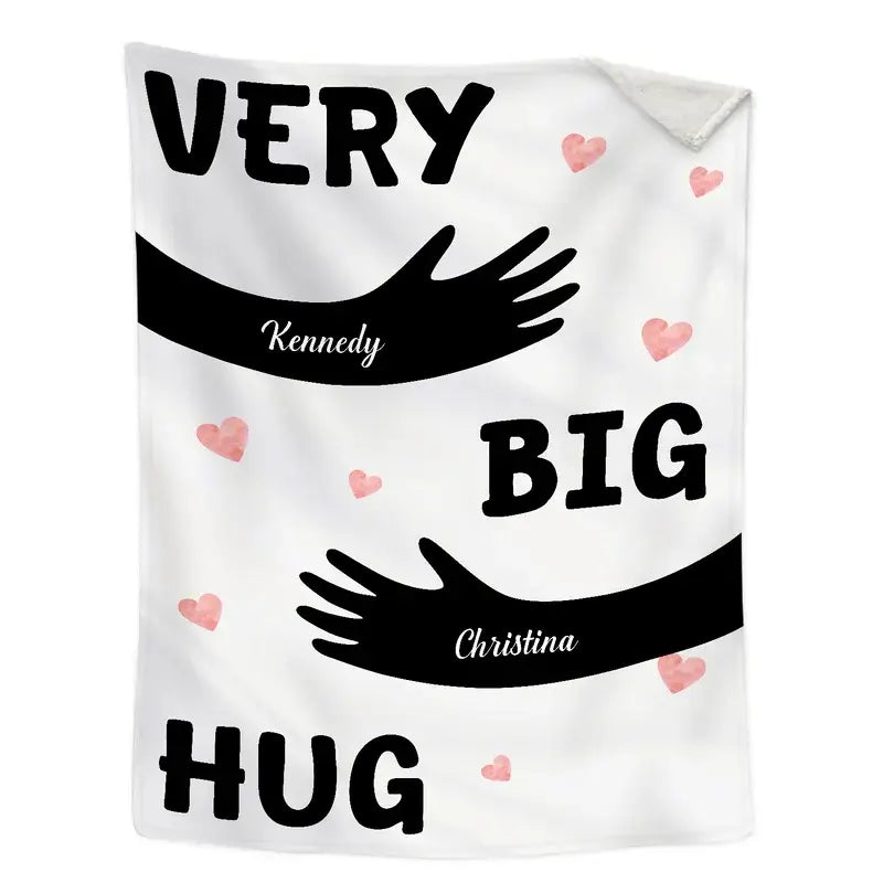Personalised Blanket with Couple Names | Personalised Fleece Blanket | Personalised Flannel Blanket