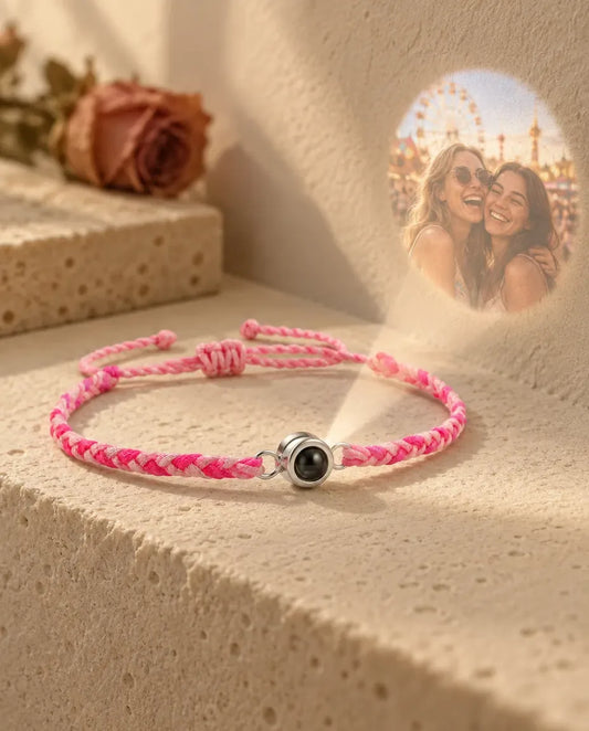 Photo Projection Bracelet - projecting the hidden photo onto a wall