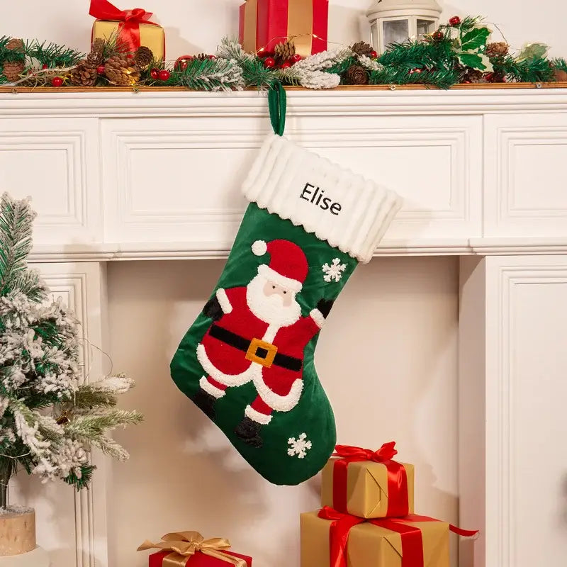 Personalised Christmas Santa/Snowman Christmas Stockings Fireplace Decoration Gift Stockings
