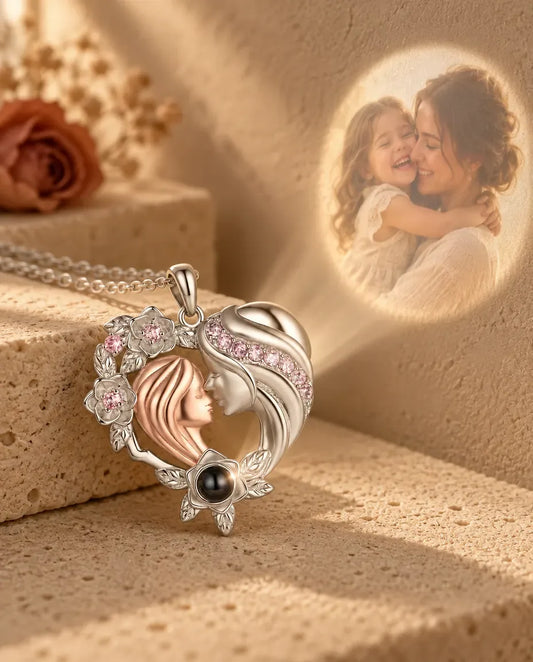 Personalised Photo Projection Necklace - projecting the hidden photo onto a wall