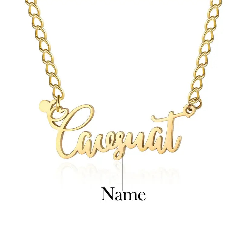 Sterling Silver Name Necklace, Name Jewellery for Her, Custom Name Necklace Gold/Silver/Rose Gold