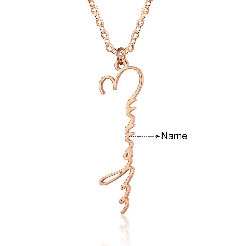 Sterling Silver Personalised Name Necklace, Custom Made Name Necklace, Name Jewellery Gold/Silver/Rose Gold