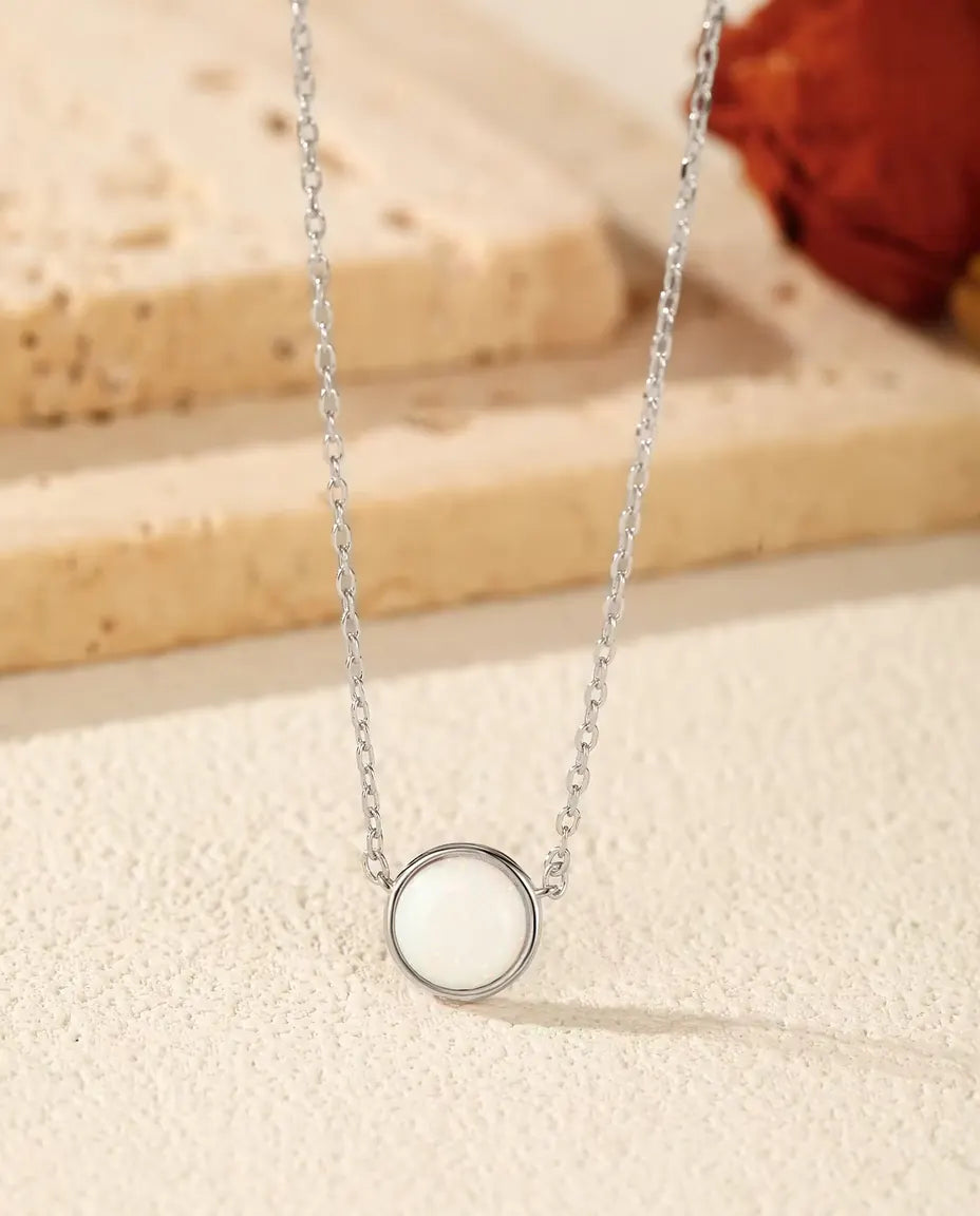 Opal Necklace in 925 Sterling Silver