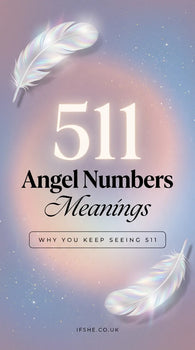 Graphic showing the number 511 with mystical symbols and text about meanings for love and life.
