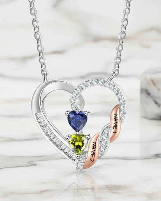 Personalised Heart Necklace for Mum