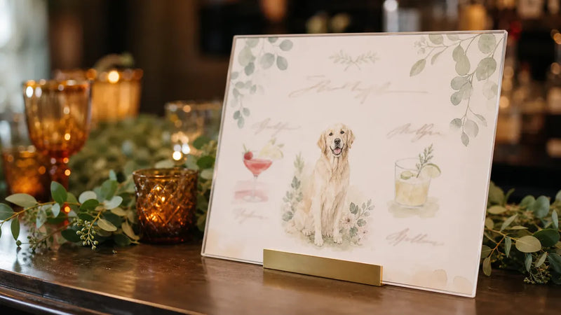 15 Wedding Signs for Dog Lovers (Bar, Welcome + Beyond)