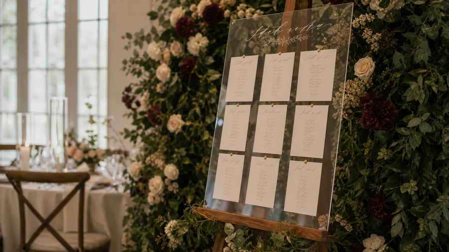 Wedding Seating Chart Styles by Reception Size