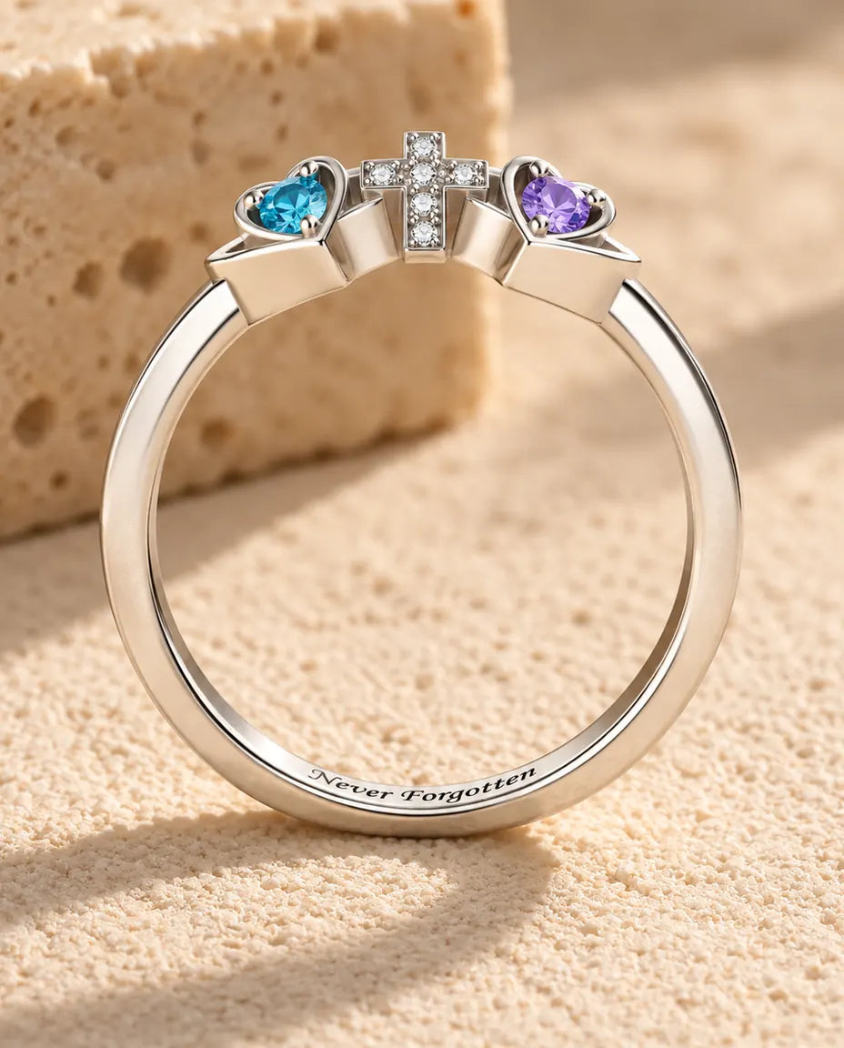 Cross Name Ring - inside engraving
