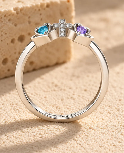 Cross Name Ring - inside engraving