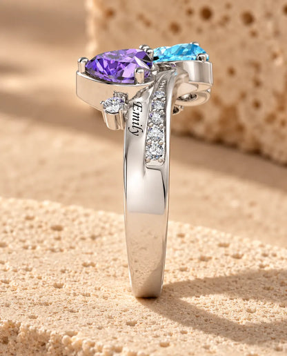 Personalised Name Ring for Her - side profile of the setting
