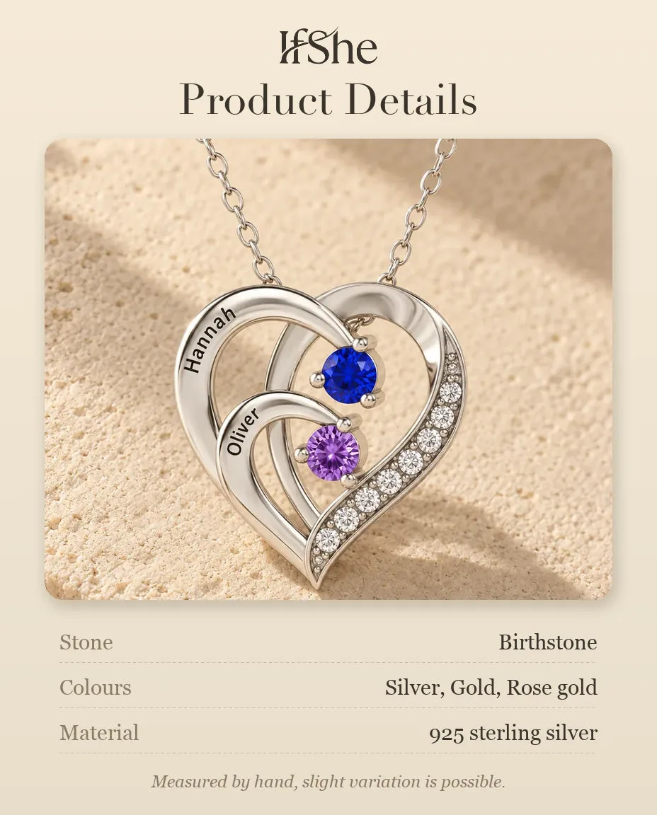 Personalised Birthstone Necklace - size and material details