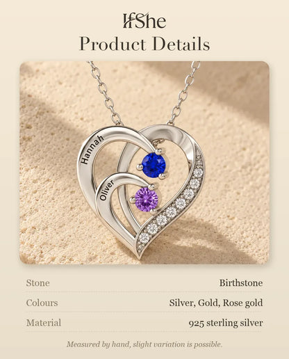 Personalised Birthstone Necklace - size and material details