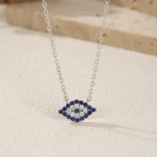 925 Sterling Silver Evil Eye Necklace for Women - Evil Eye Choker