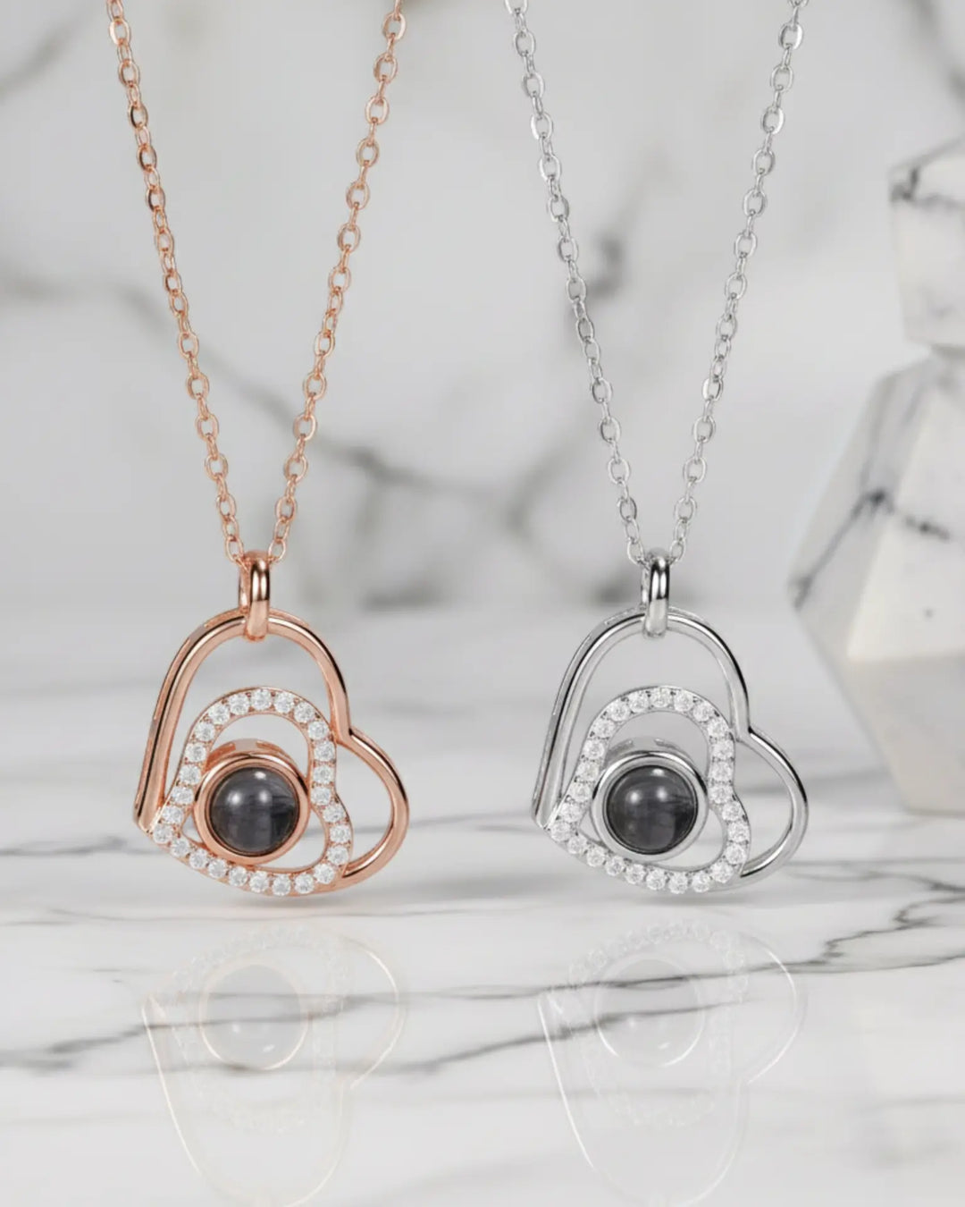 Enduring Memory Stainless Steel Photo Projection Necklace IfShe UK