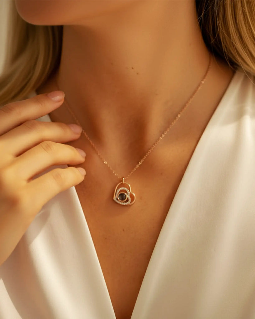 Enduring Memory Stainless Steel Photo Projection Necklace IfShe UK