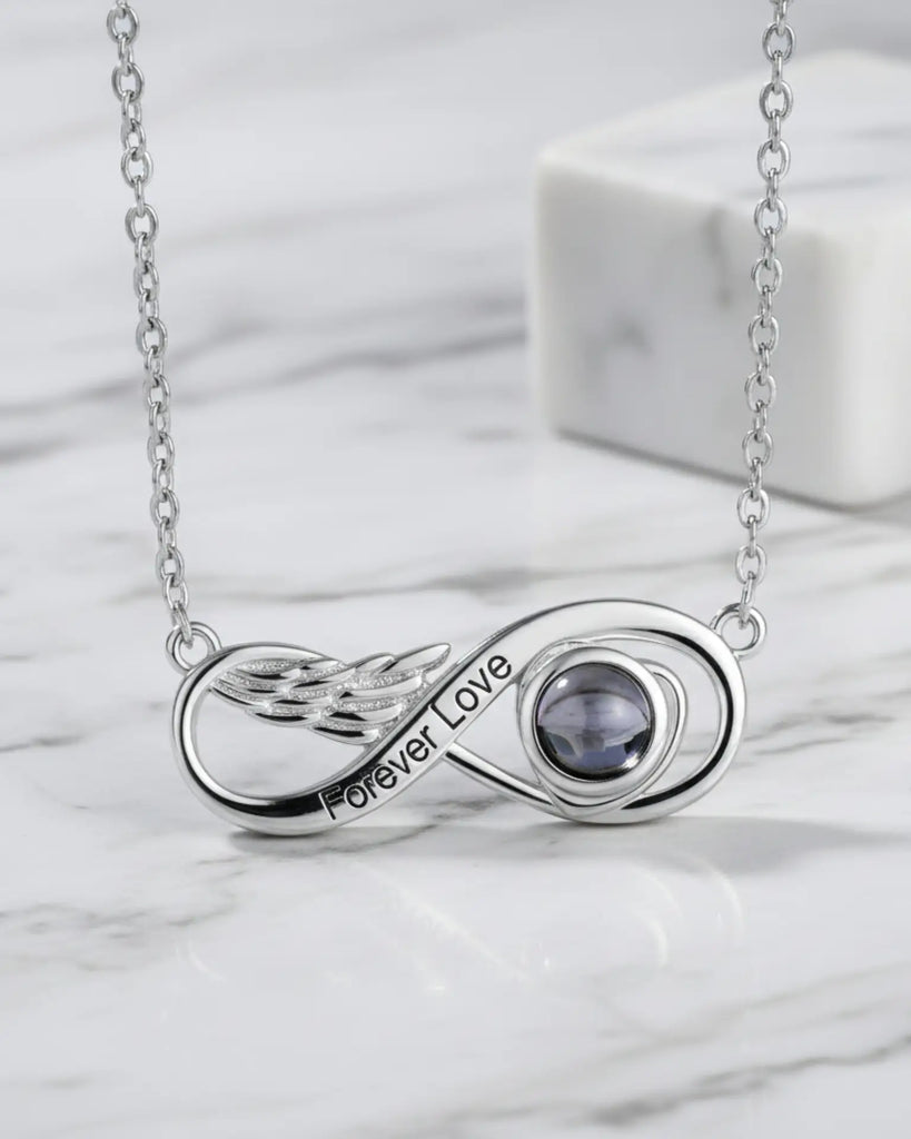 Eternal Wing Photo Projection & Engraving Necklace IfShe UK