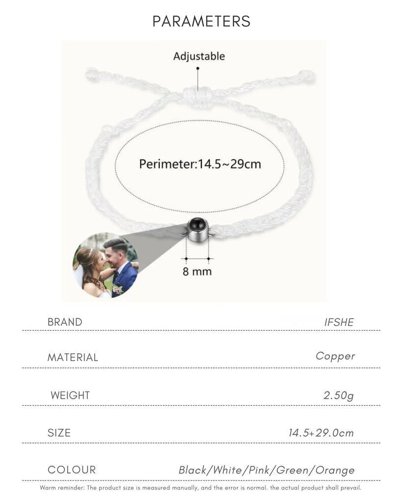 Friendship Knot Photo Projection Braided Bracelet IfShe UK