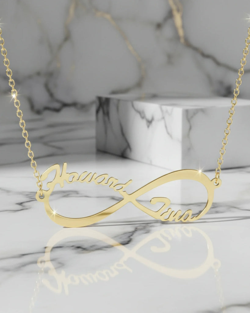 Infinity Two Names Necklace – Personalised Jewellery IfShe UK