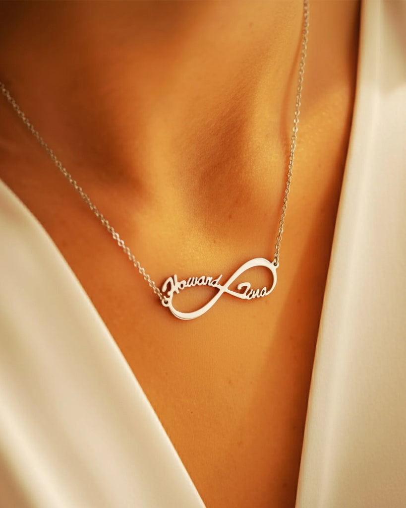 Infinity Two Names Necklace – Personalised Jewellery IfShe UK