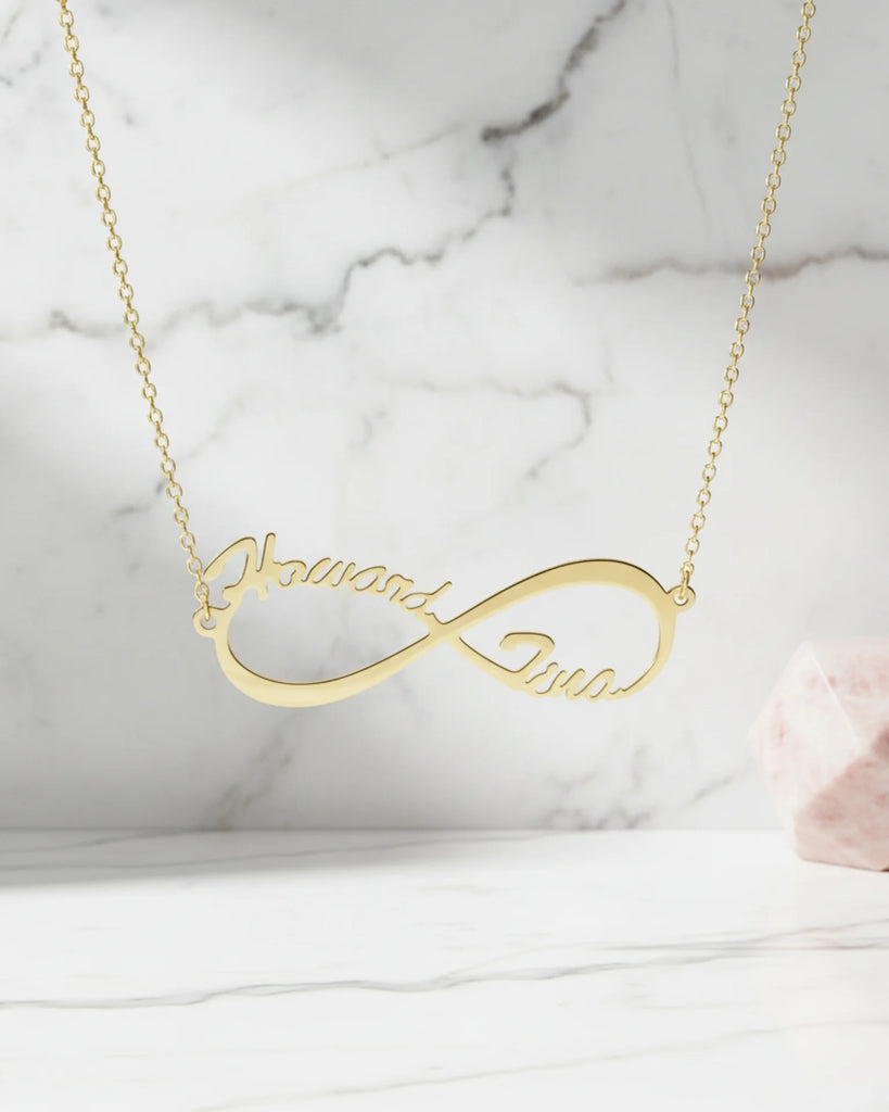 Infinity Two Names Necklace – Personalised Jewellery IfShe UK