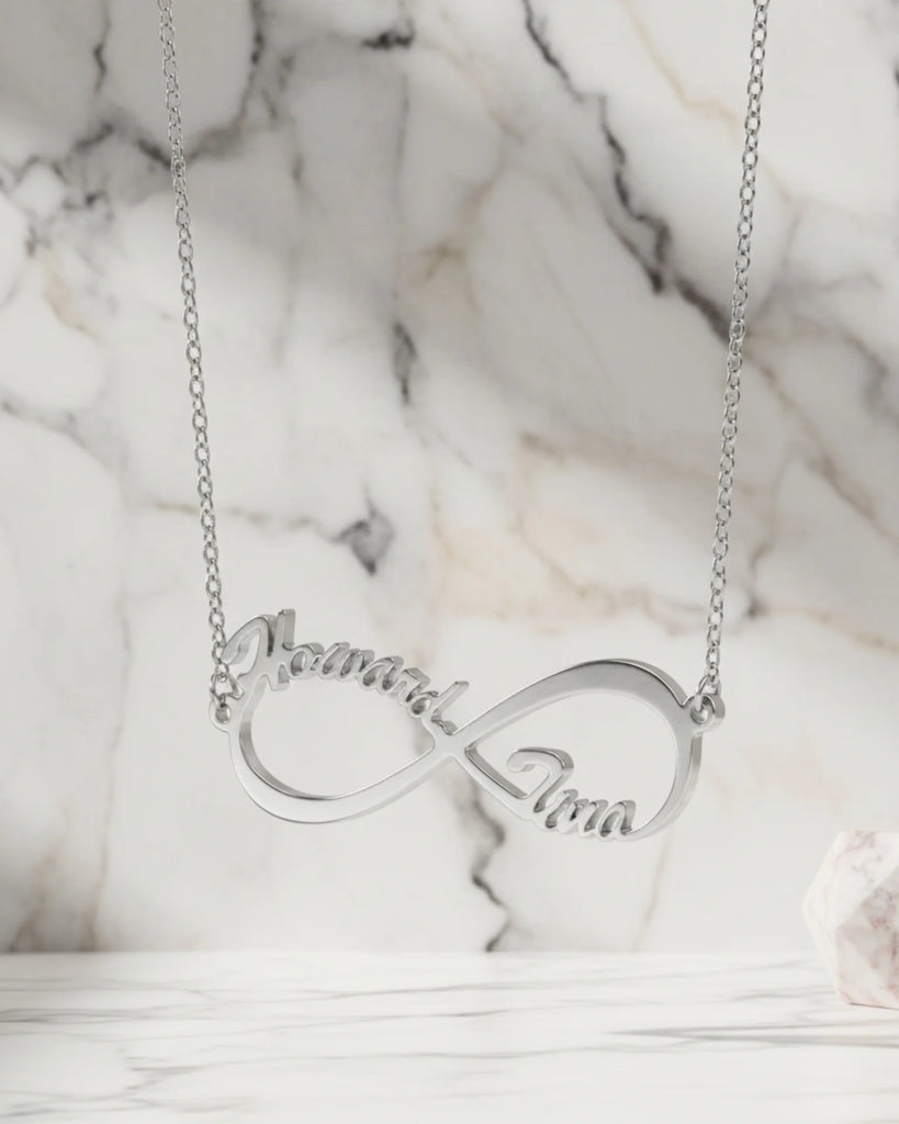 Infinity Two Names Necklace – Personalised Jewellery IfShe UK