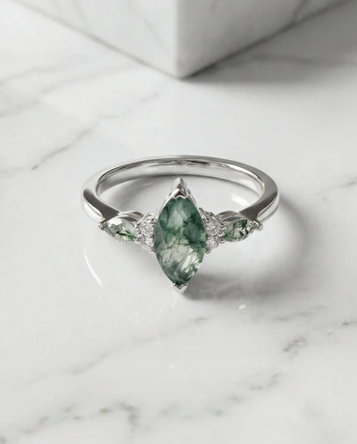 Moss Agate Rings