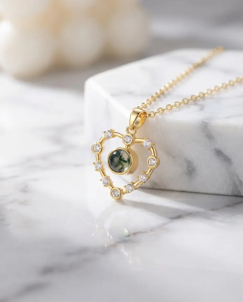Personalised Heart Photo Projection Necklace IfShe UK