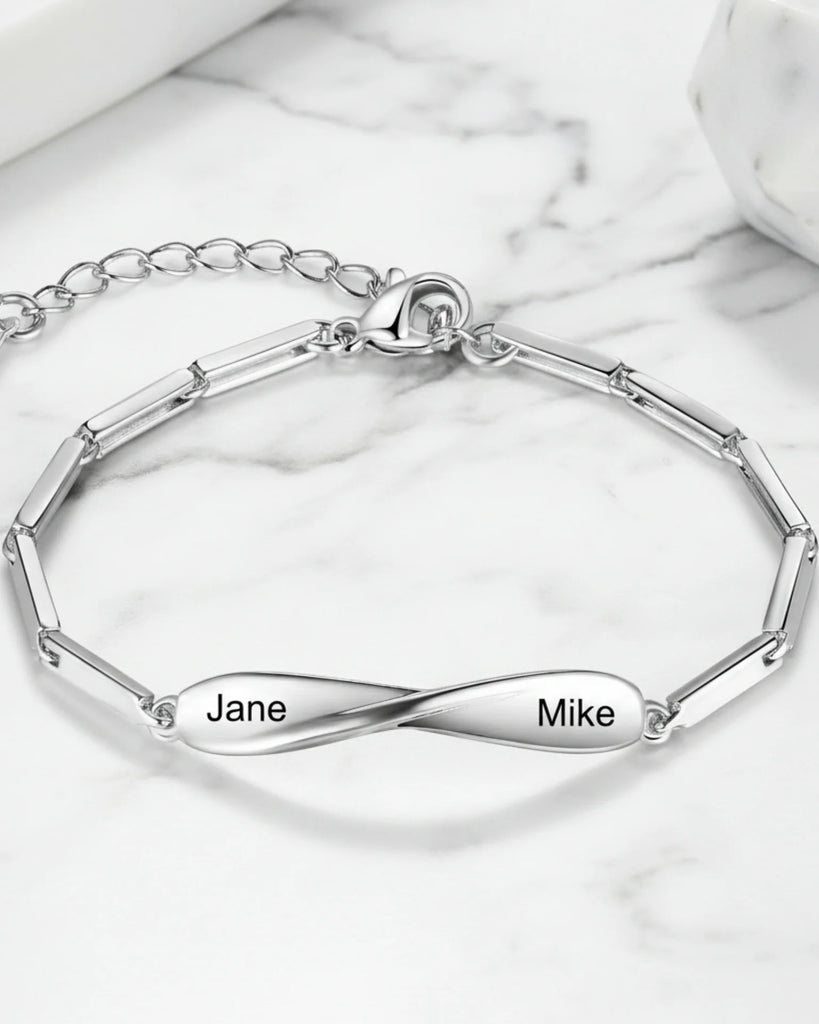 Personalised Infinity Matching Couple Bracelets IfShe UK