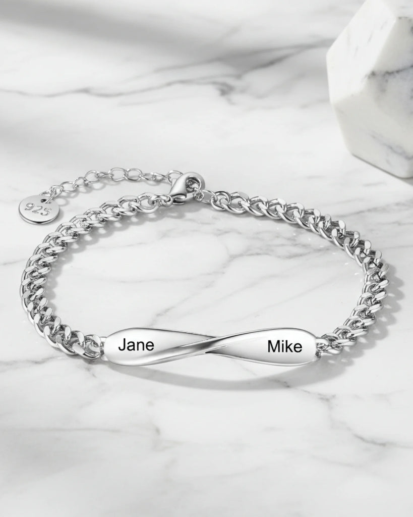 Personalised Infinity Matching Couple Bracelets IfShe UK
