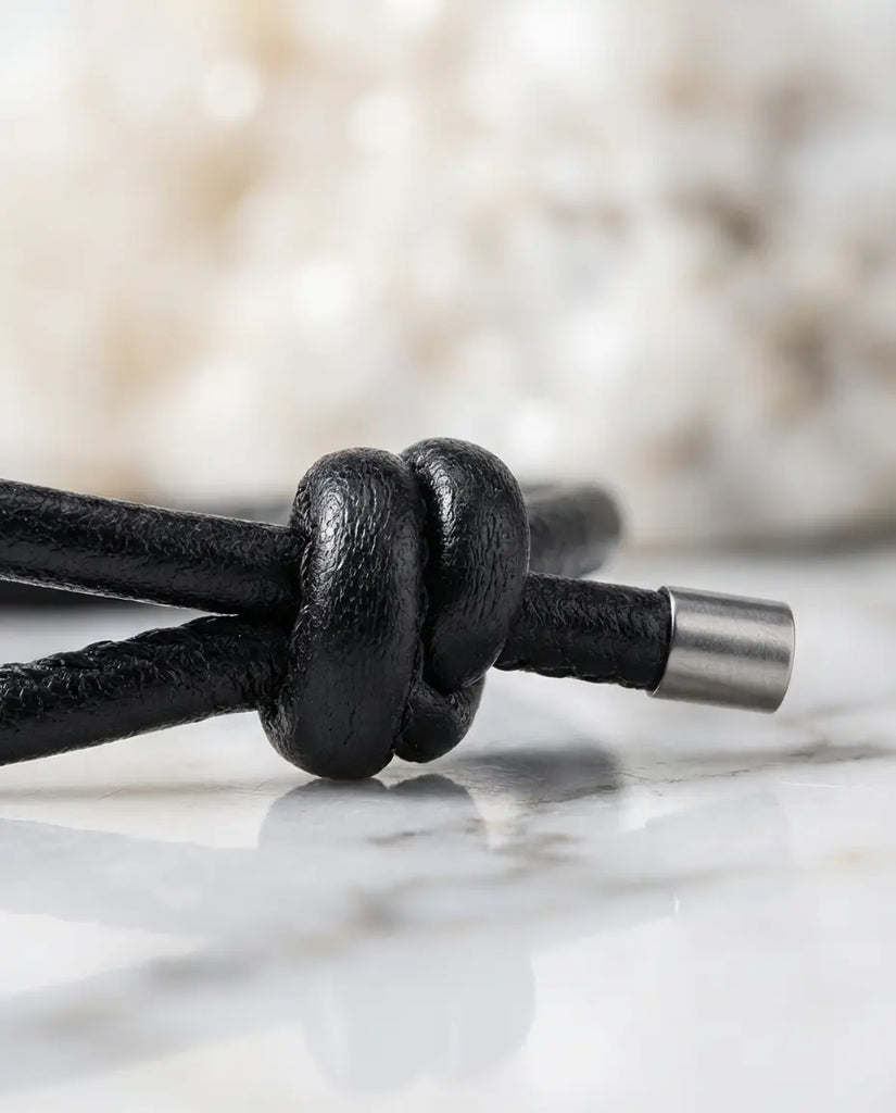 Personalised Leather Photo Projection Bracelet - Unisex Adjustable Design IfShe UK