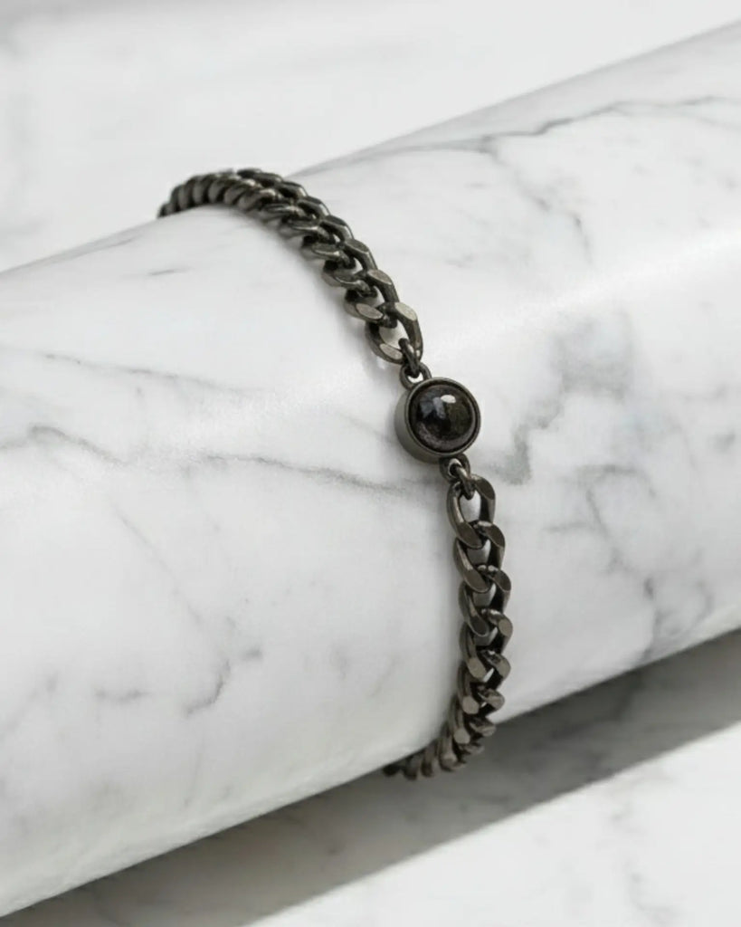 Personalised Men's Vintage Photo Projection Bracelet IfShe UK