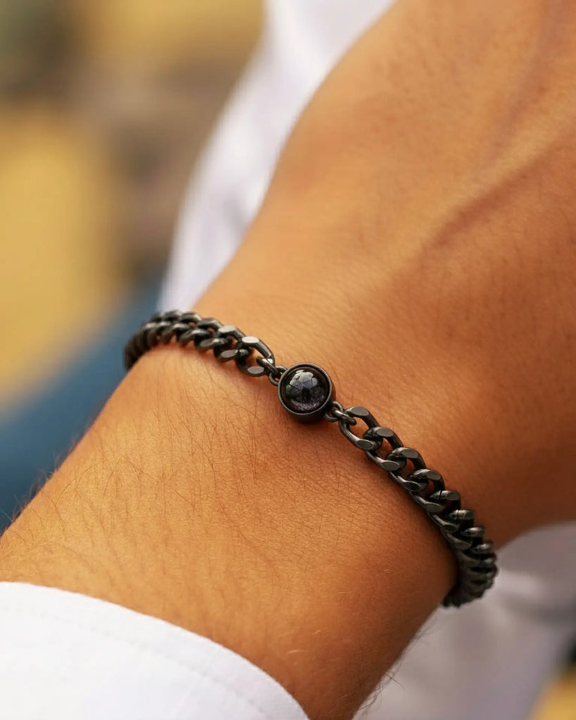 Personalised Men's Vintage Photo Projection Bracelet IfShe UK