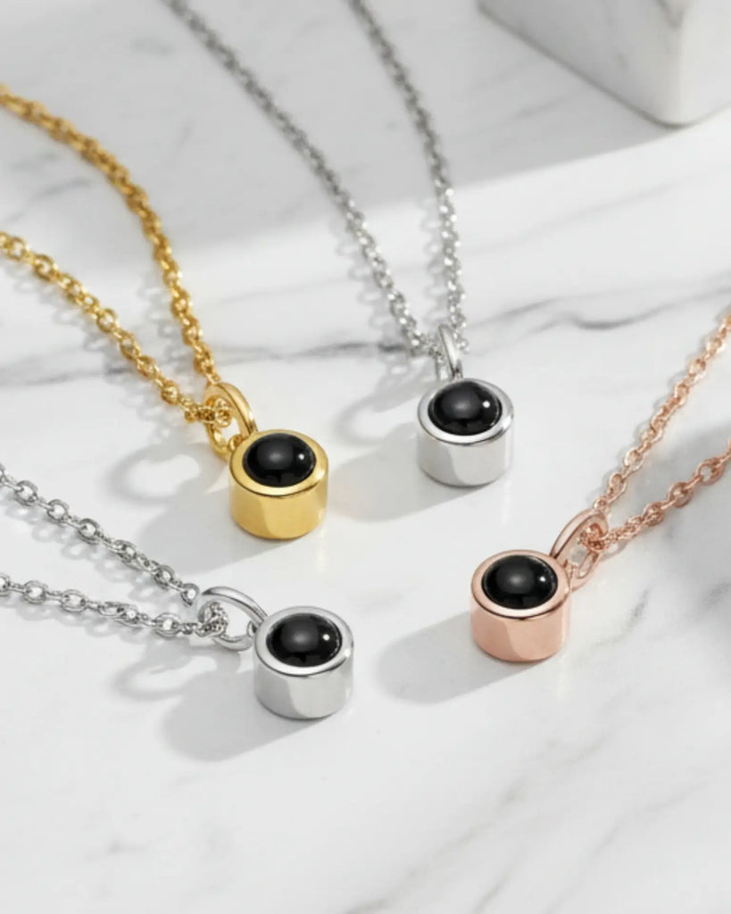 Personalised Minimalist Photo Projection Necklace IfShe UK