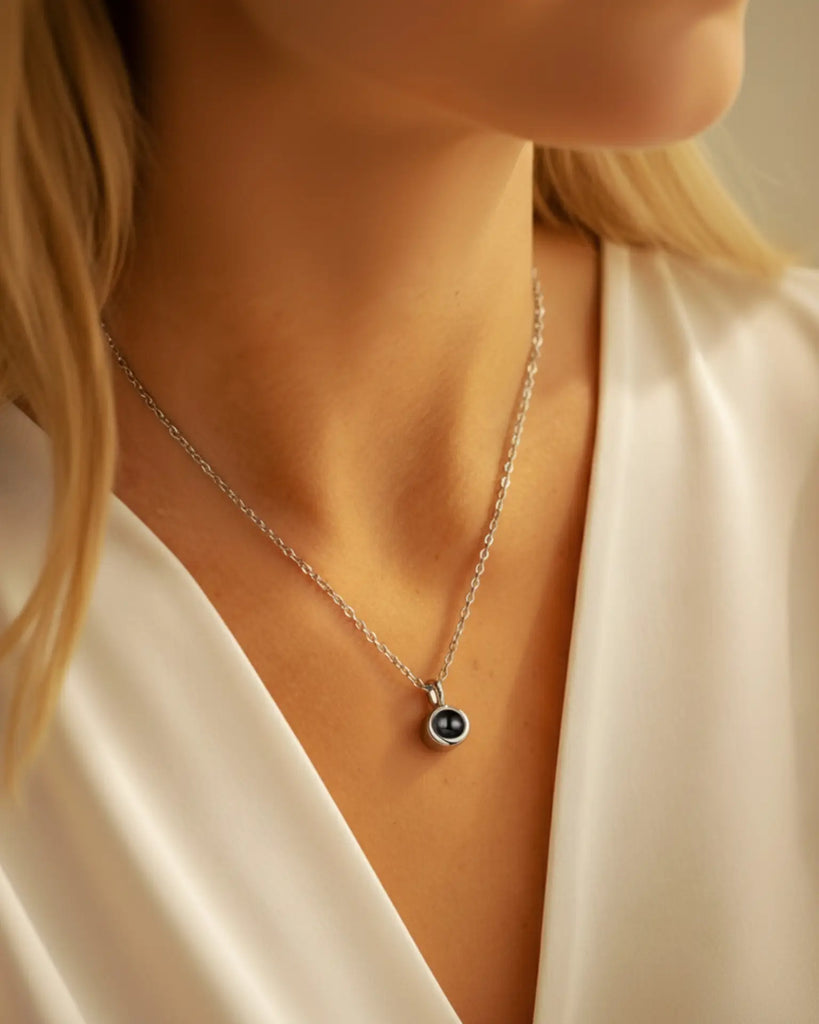 Personalised Minimalist Photo Projection Necklace IfShe UK