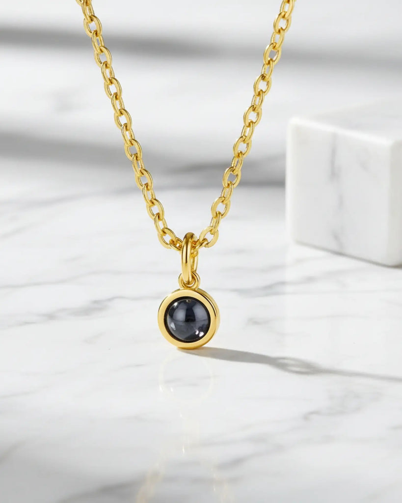Personalised Minimalist Photo Projection Necklace IfShe UK