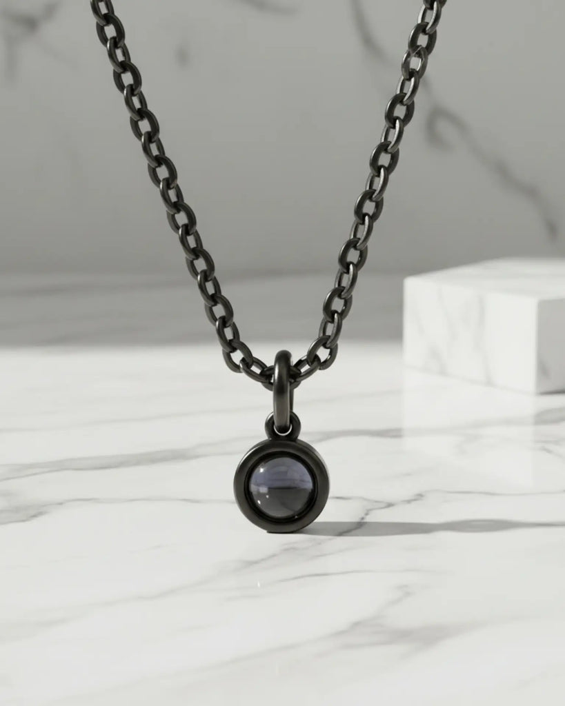 Personalised Minimalist Photo Projection Necklace IfShe UK