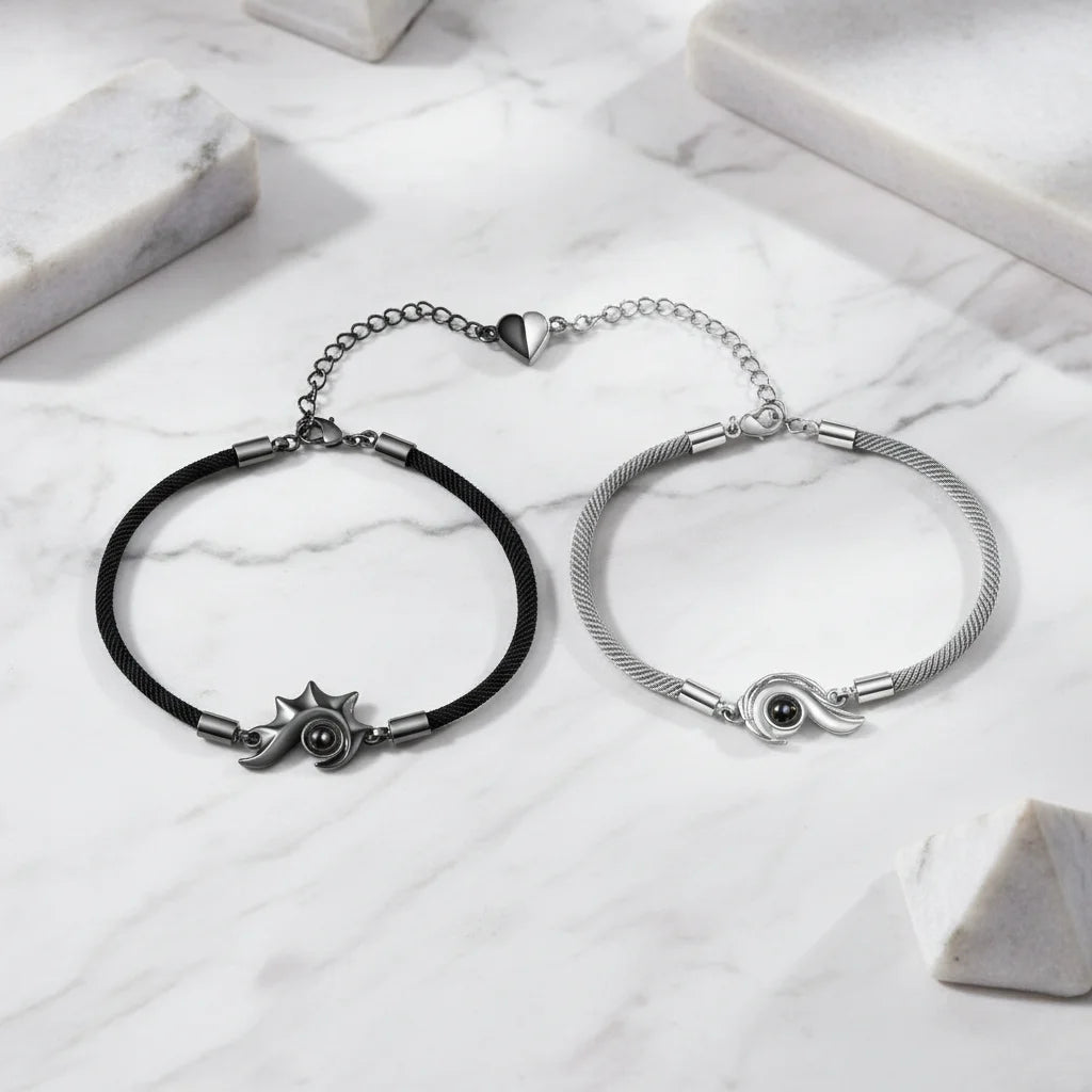 Personalised Photo Projection Matching Bracelets