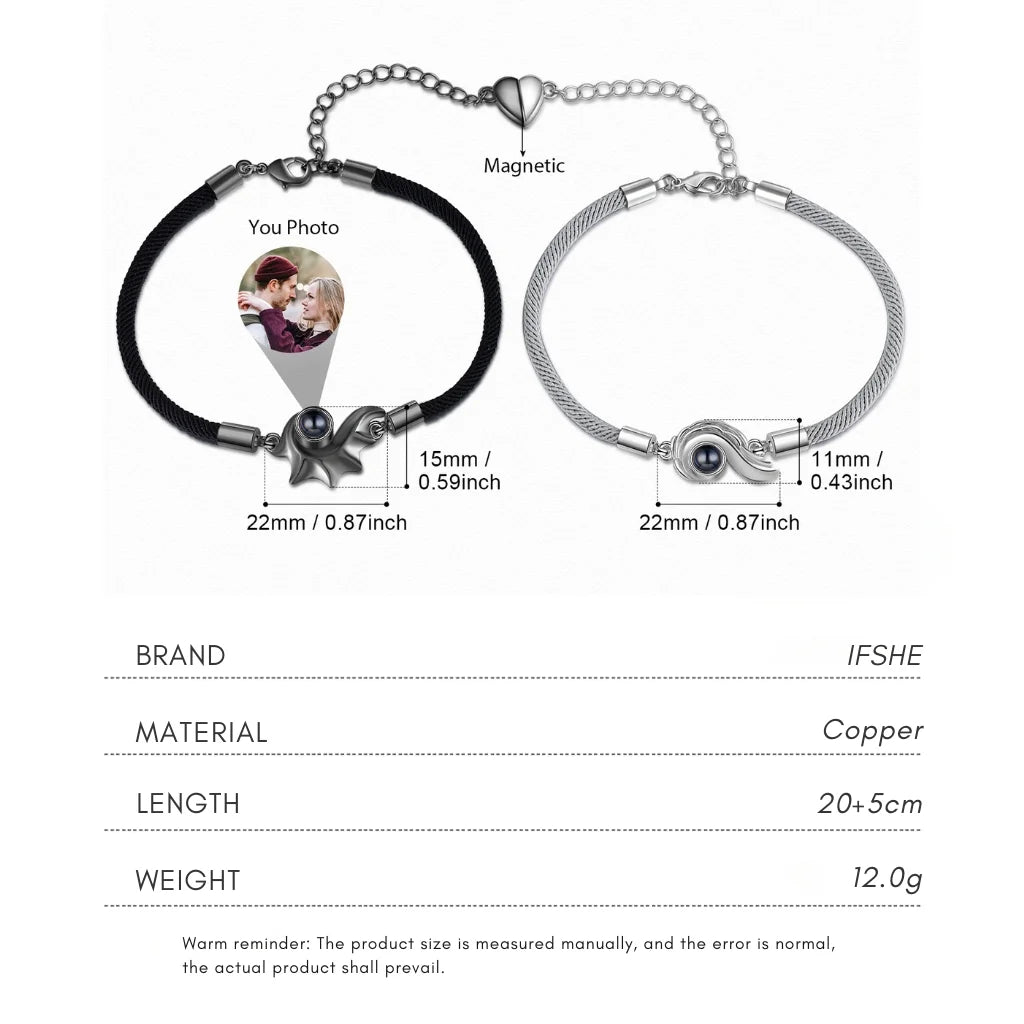 Personalised Photo Projection Matching Bracelets